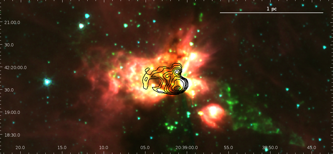 Infrared image of DR21