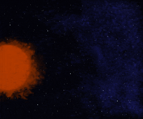 Artist impression of an orphan gamma-ray burst afterglow